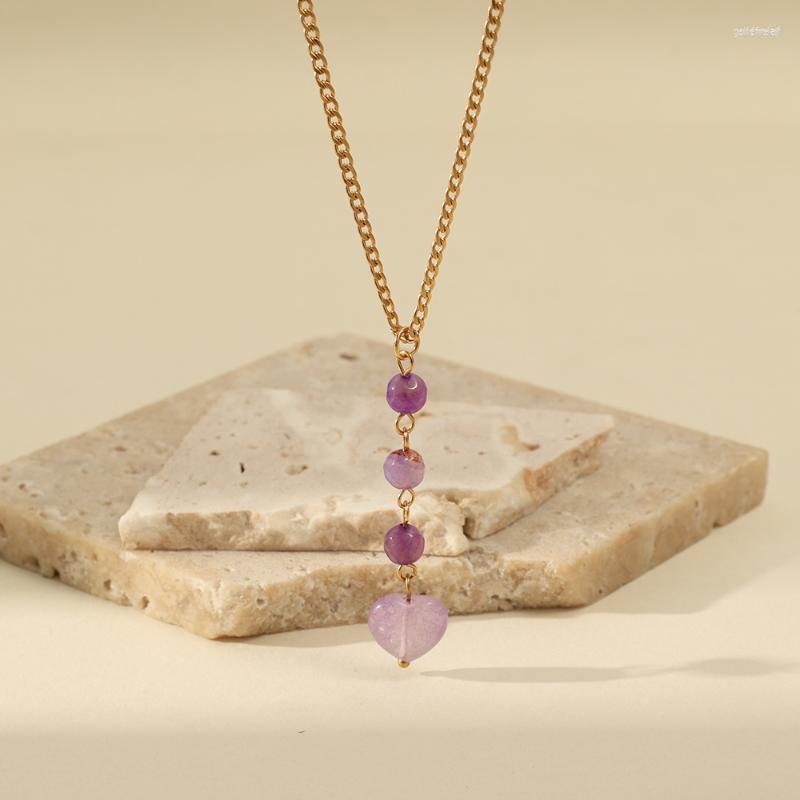 

Pendant Necklaces Fashion SimPle High-end Stainless Steel Opal Women's Necklace 18k Real Gold Plated Literary Gift For GirlsPendant Gord
