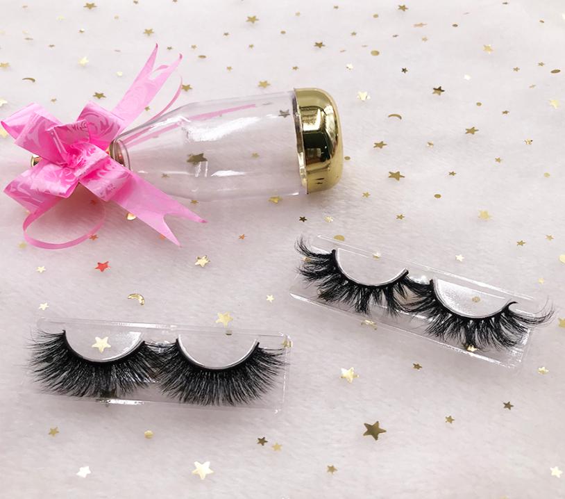 

2020 New Mink Lash Styles Clear Bottle Cases with 3D Natural Mink Eyelashes Cruelty Reusable Lashes FDshine4349874