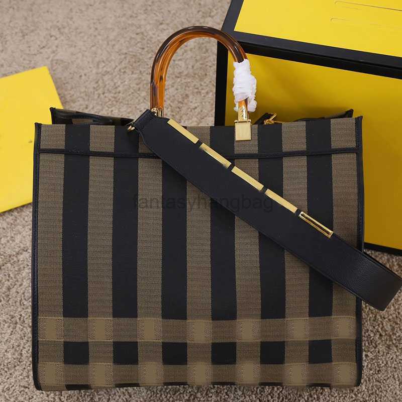 

Canvas Shiping Bags Sunshine Handbag Tote Bag Women Shoulder Crossbody Bags Amber Handle Removable Strap Hardware Fashion Letters Leather Trim Old Flower Handbags