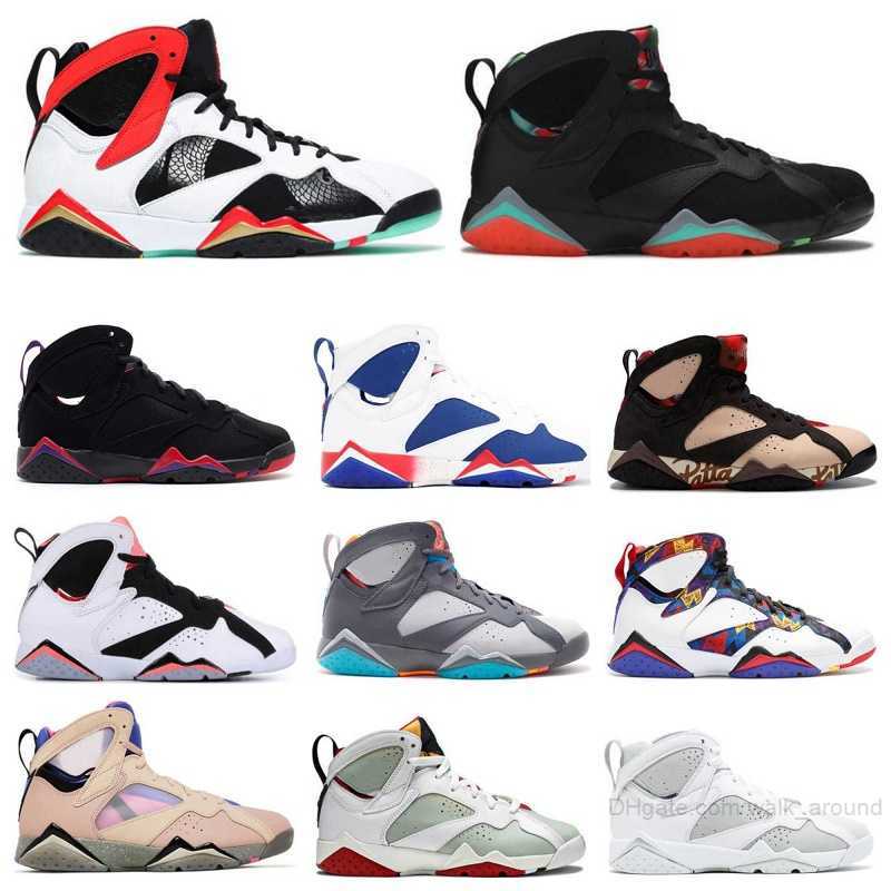 

7 7S Jumpman OG Men Basketball Shoes University Blue Hare VII 7s Raptor Bordeaux UNC Sapphire Flint Paname Citrus Shimmer Greater China Unisex Sport Trainer Sneakers, No.2