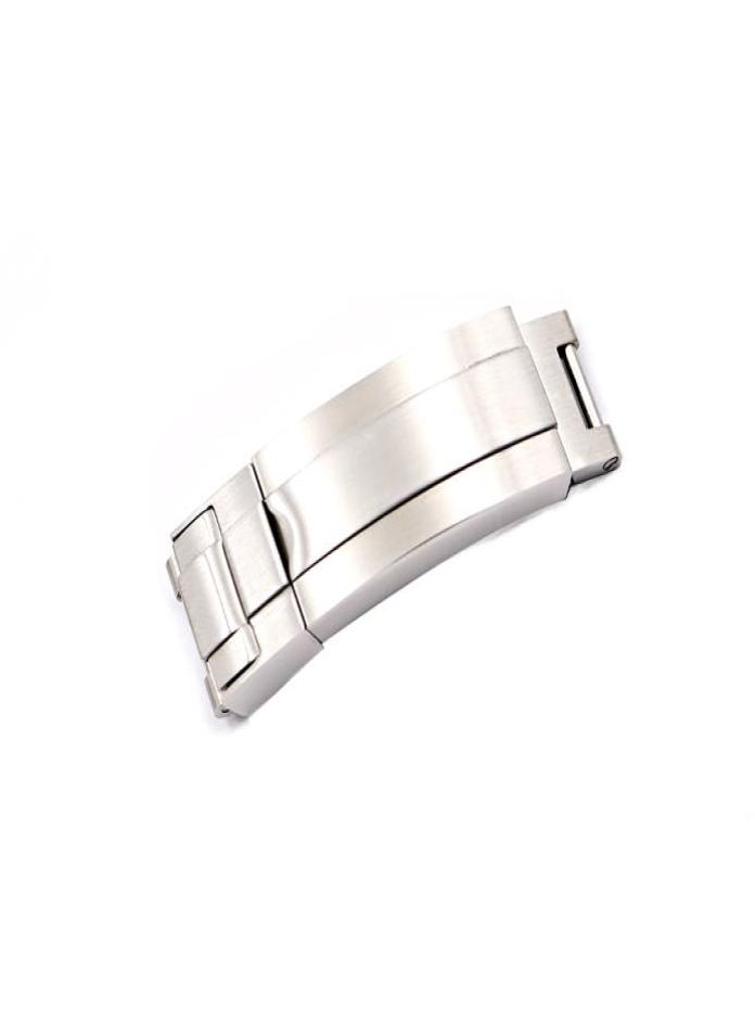 

9mmX9mm Watch Band Buckle Glide Flip Lock Deployment Clasp Silver Brushed 316L Solid Metal Stainless Steel9111602