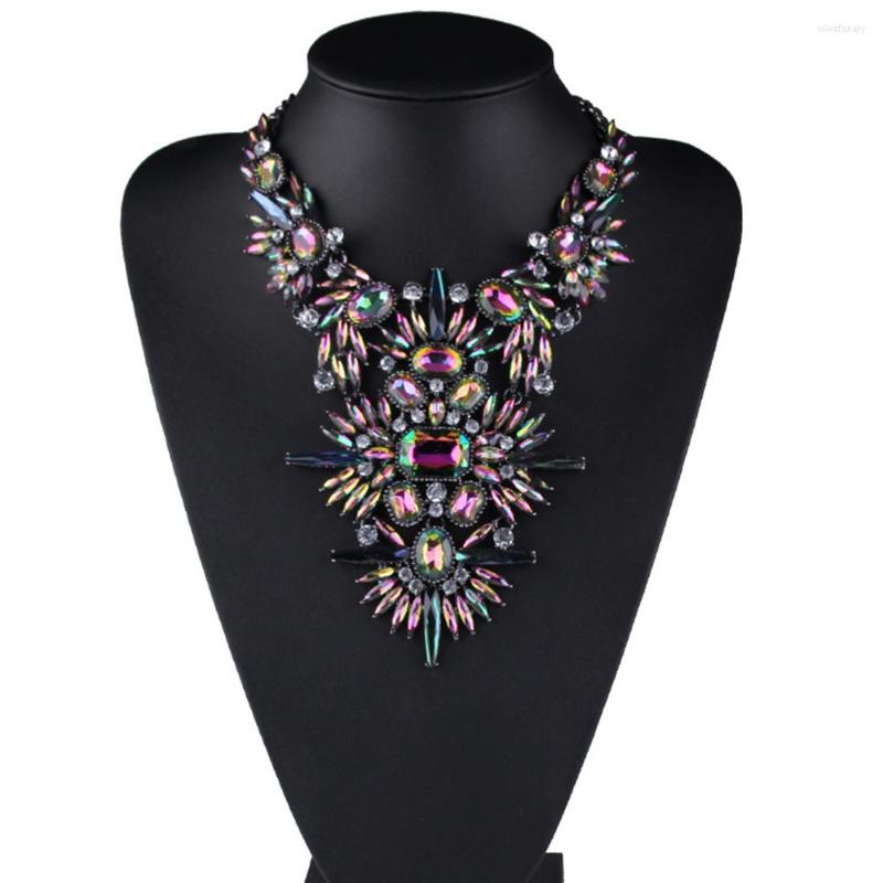 

Chains Long Pendent Large Necklace Maxi Women Fashion Jewelery Collares Statement F1006 With Rhinestones Bohemian