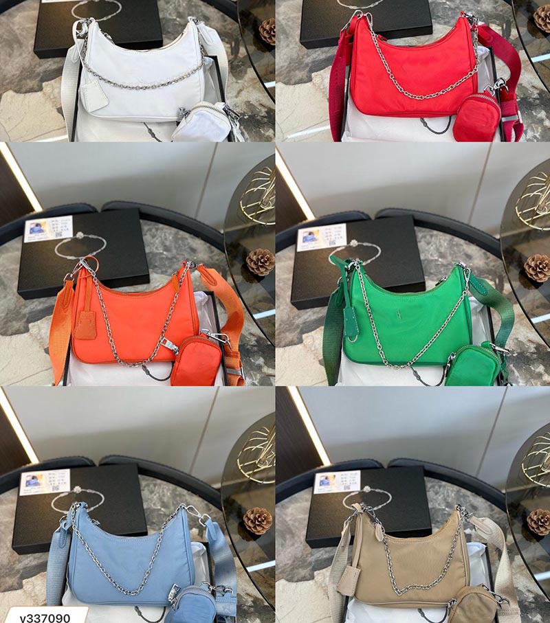 

3A Designer Shoulder bag Nylon crossbody Bags for women Luxurious Mini bag Woman cross body Handbag Totes Pink Handbags Shopping 2pcs wallet edition Purses
