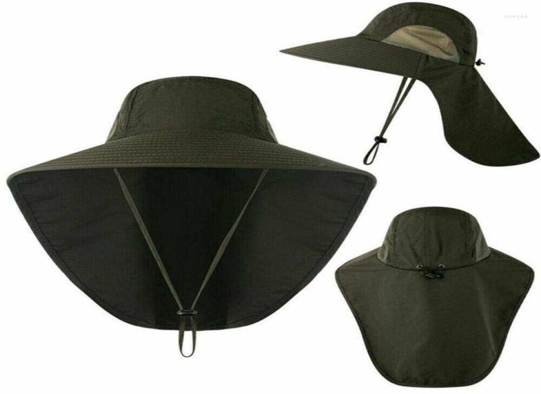 

Bandanas Summer Fishing Cap With Neck Flap Breathable Sunshade 50 UPF UV Protective Wide Brim Outdoor Sun Hat For Man WomenBandana2117204