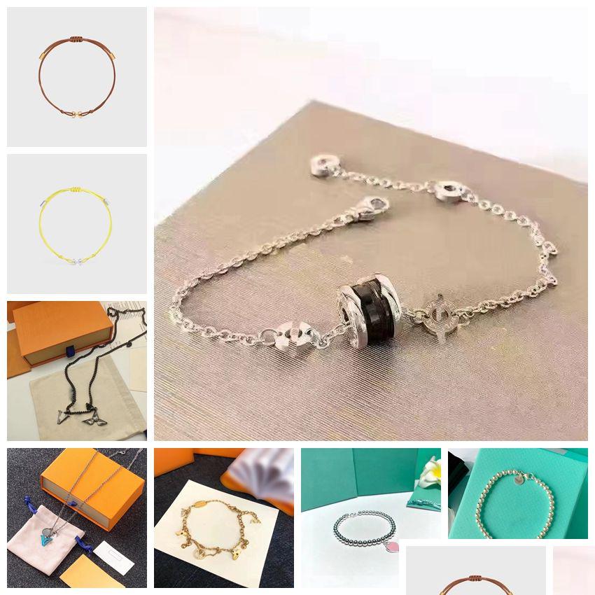

Pendant Necklaces Necklace Luxury Designer Floral Bracelet Fashion Wedding Party Jewelry Rop Delivery Pendants Dhxta