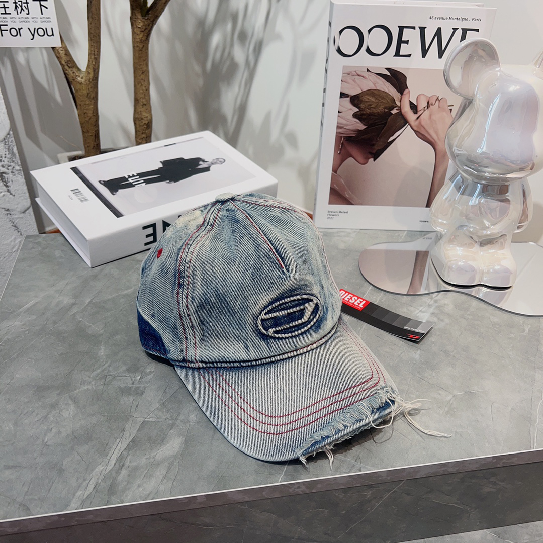 

Denim Baseball Caps Designer Fashion Ripped Cap Hat Female Male Sunscreen Fitted Washed Baseball Cap