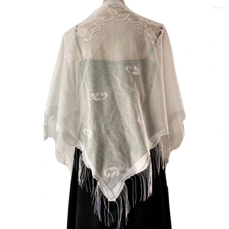 

Scarves Stylish Lace Shawl Oversized Sunscreen Scarf Perspective Summer Beach Sun Protection