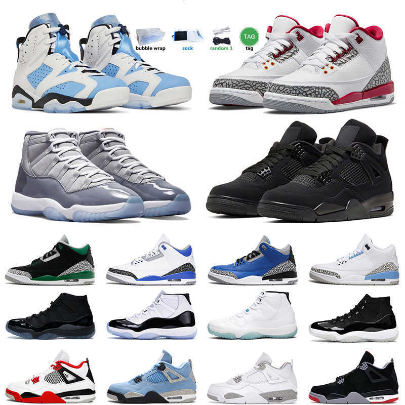 

2023 men women basketball shoes 4s university blue red thunder 6s unc mens 11s cool grey 13s obsidian flint outdoor trainer, # 1