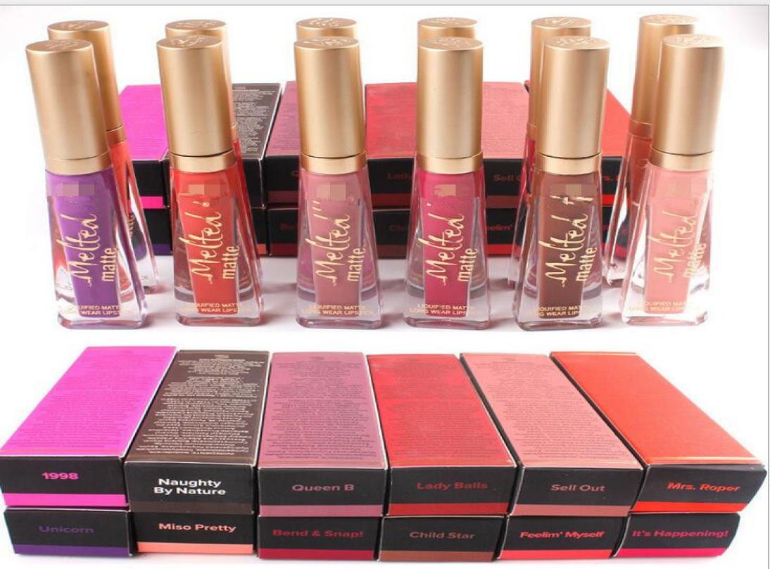 

2020 New Brand Melted Too Makeup Faced Melted Lip Gloss Sexy Make Up Melted Matte Liquified LongWear Matte Lipsticks 16 Colors9842132, Army green