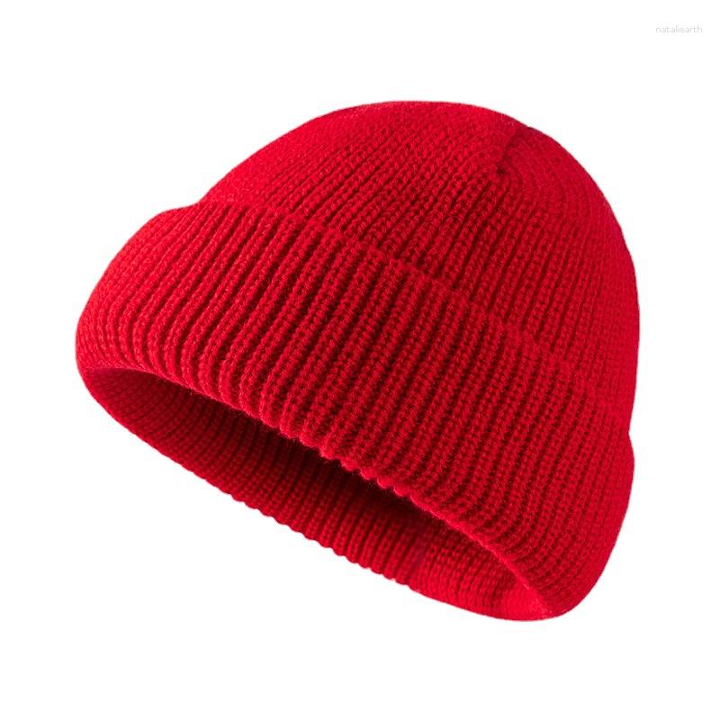 

Berets Smooth Plate Solid Knitted Hat Men's Warm Cold Korean Versatile Yapi
