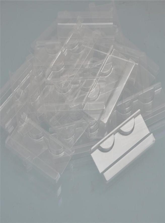 

whole 50100pack clear white lash trays plastic mink lashes holder eyelash tray for eyelash packaging box round square case 6938665