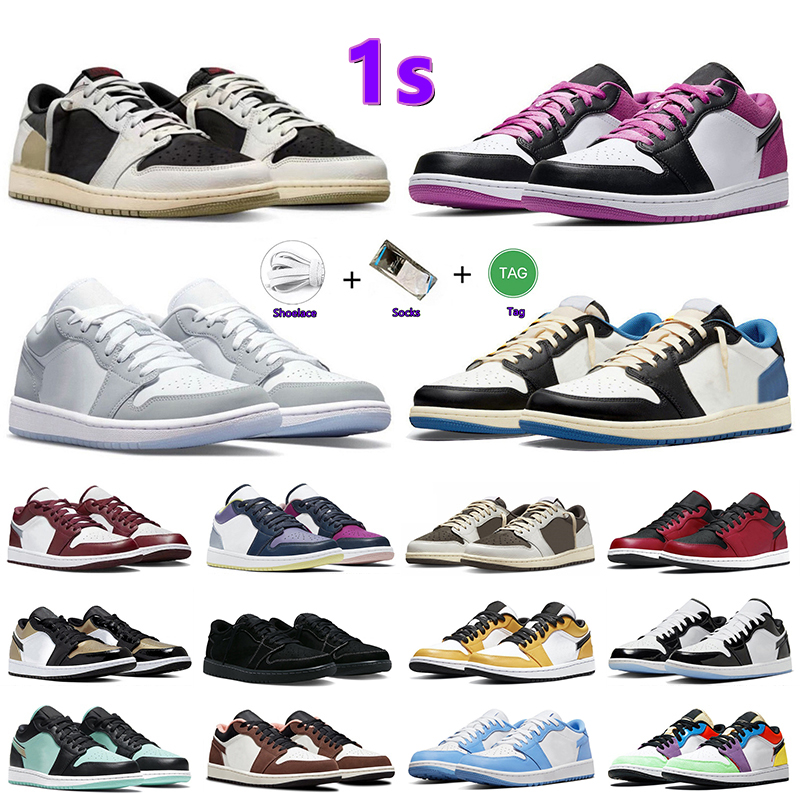 

Jumpman 1 1s Mens Basketball Shoes UNC Grey Black Panda Cyber Olive Reverse Mocha Sail Black Chicago Bred Bordeaux Cardinal Red Men Women Trainers Sports Sneakers, Color#29