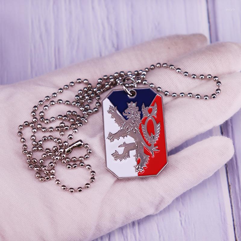 

Pendant Necklaces Czech Republic Flag Bohemian Lion Coat Arms Unisex Crest Necklace