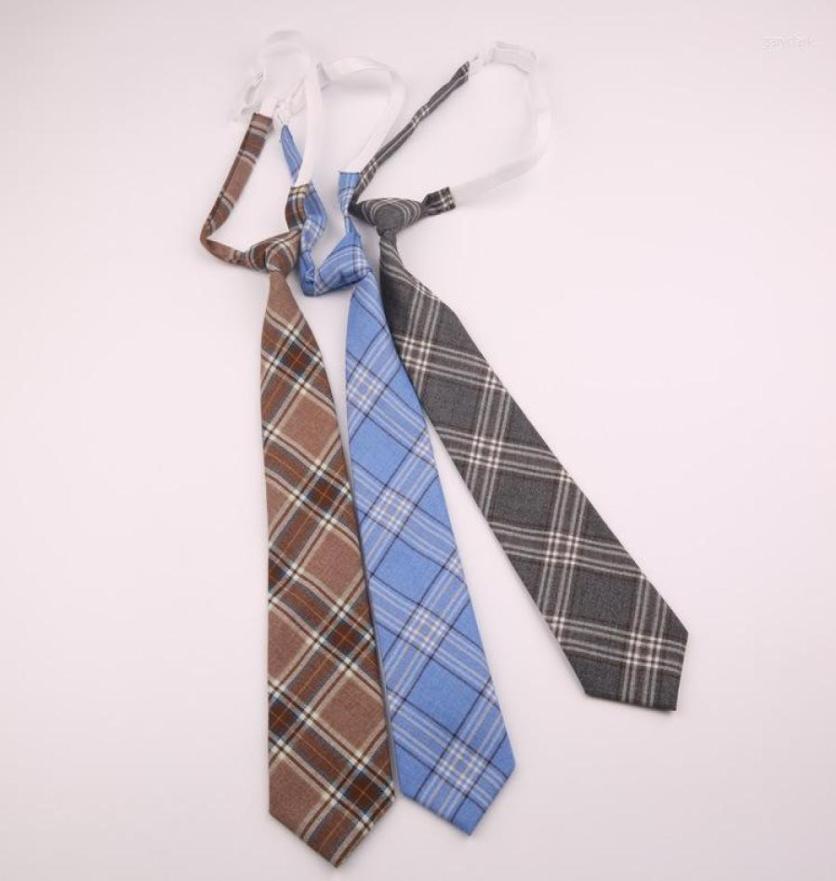 

Skinny Ties For Men Women Casual Plaid Necktie Suits Boys Girls Slim Gravatas Simple Lazy Person Student Tie Neck5109629