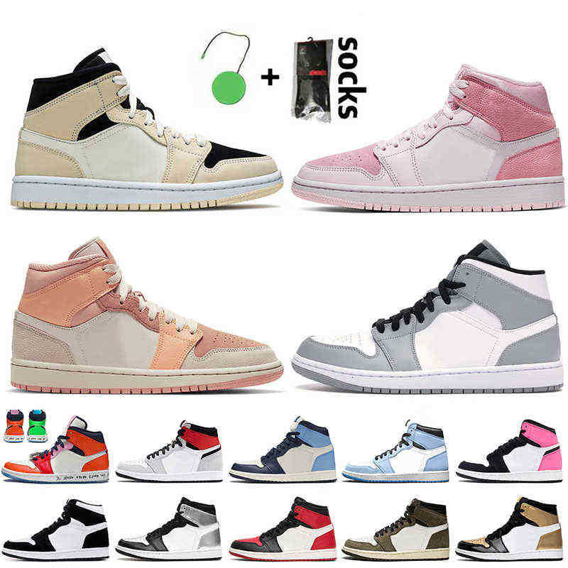 

Top Quality Jumpman 1 1s Women Mens Outdoor Shoes Mid Barely ge Digital Pink Smoke Grey High OG Hyper Royal Traine air OG designer shoes, #25 shattered backboard 3.0 36-46