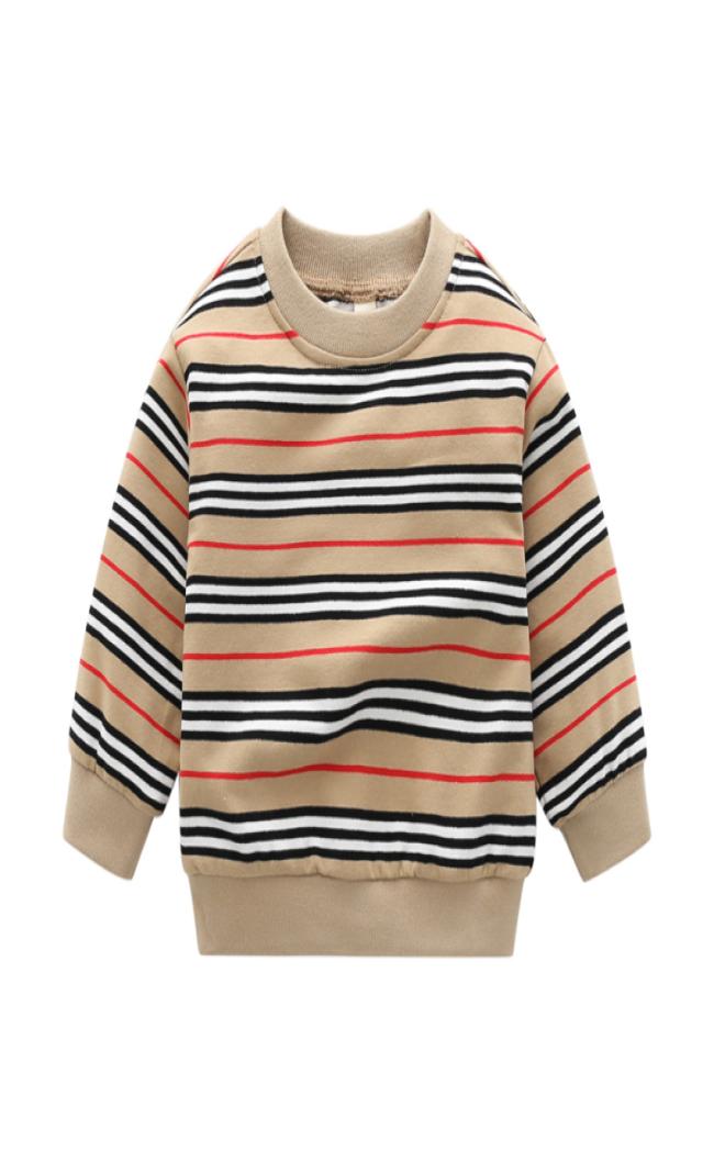 

New Winter Autumn Kids Clothes Unisex Cotton Wool Knitted Striped Sweater Longsleeved Baby Boy Girl Jacket Tshirt 16 Years6534575, Red