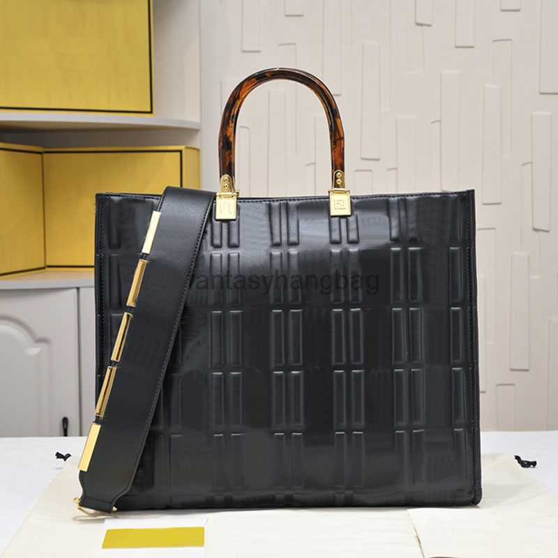 

FF Bags Embossed Tote Bag Hard Handle Handbags Sunshine Totes Large Shopping Bag Beach Genuine Leather Women Crossbody Shoulder Bags Hardware Fashion Letter Strap, Pink