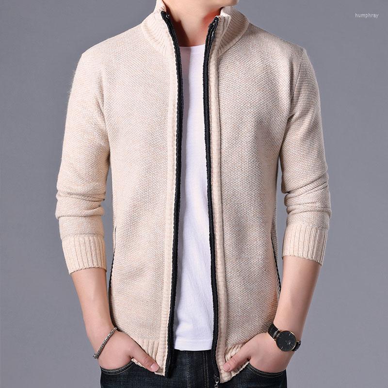 

Men's Sweaters Autumn And Winter Korean Style Men Solid Cardigan Sweater Men's Casual Fashion Sweatshirts Zipper Knitted Coats Male 8801, Kaf