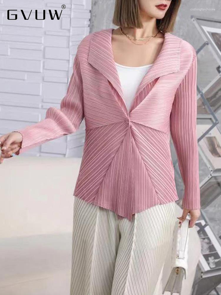 

Women's T Shirts GVUW V-neck Pleated Long Sleeve T-shirts For Women Slim Fit Solid Color Female Casual Breathable Clothes 2023 Summer, Black