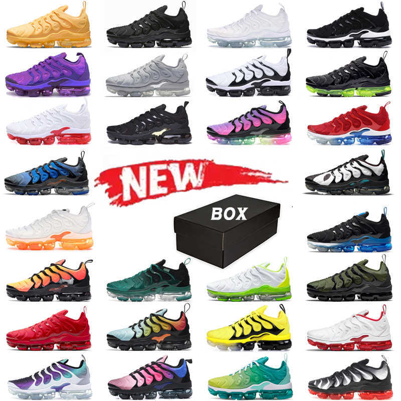 

Designer Running Shoes tn plus men womens triple black white Mint Foam Laser Blue Tennis Ball Grape Atlanta sports sneakers trainers with box, #23 40-45