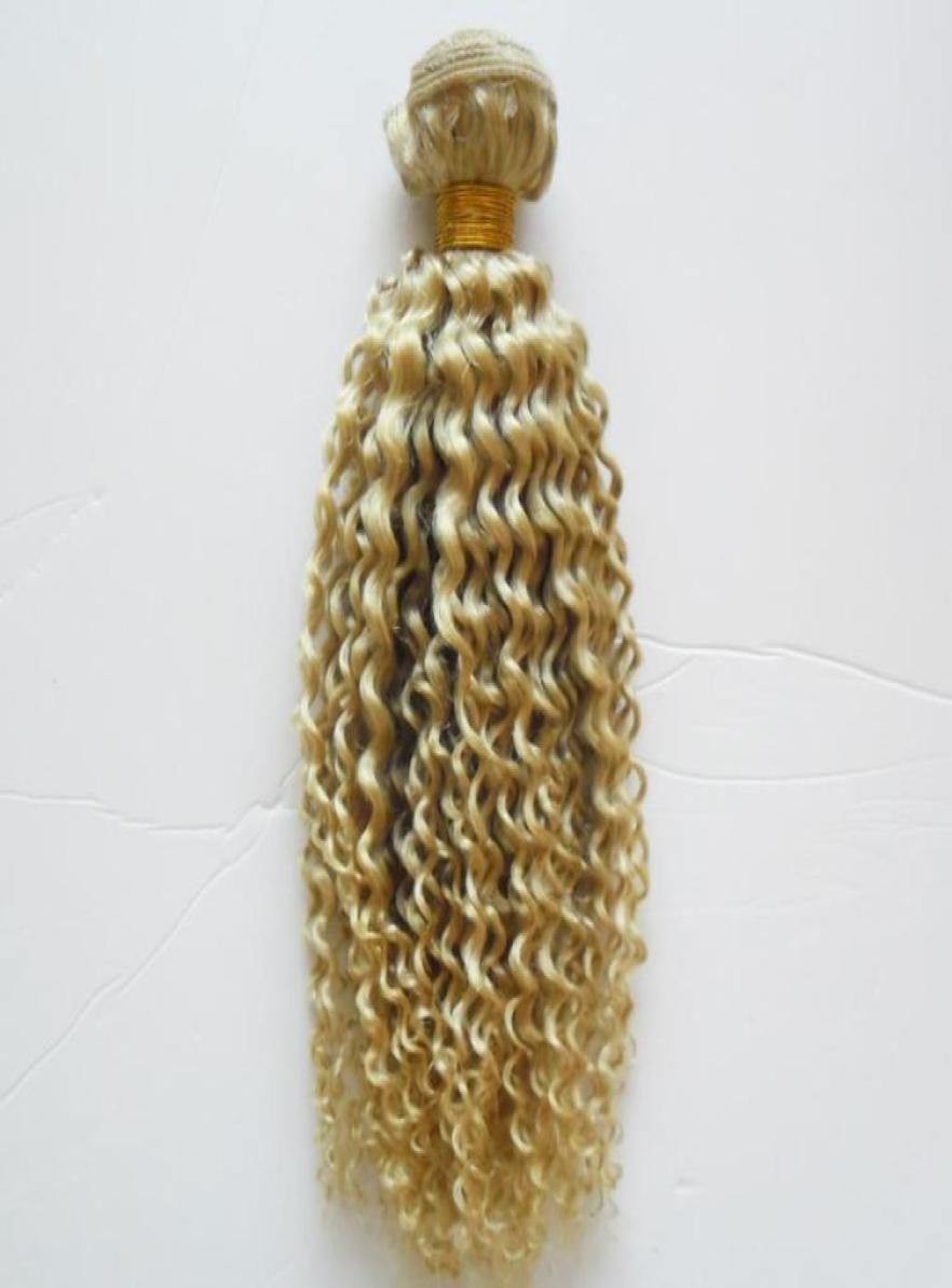 

Malaysian Curly Hair Weave Bundles 1 Piece Nonremy Human Hair Weaving 1026inch 100g 613 Bleach Blonde Human Hair Weave Bundles77521187407, Ombre color