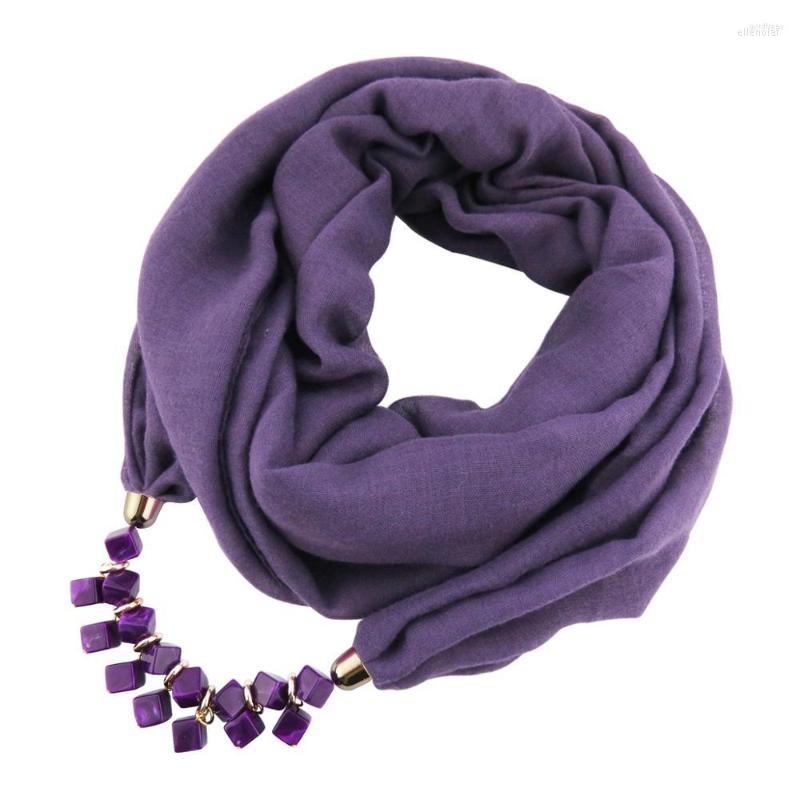 

Scarves Scarf Lady Bead Plain Jewelry Necklace Feminino Mujer Fashion Ring Shawl Echarpe Solid Candy Color Hijab Bandana