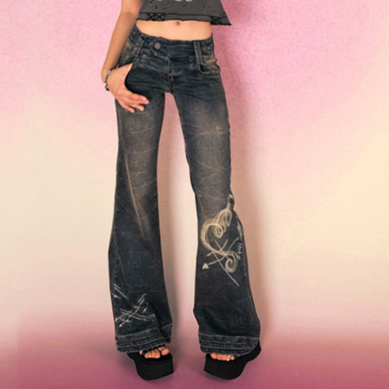 

Straight Women Jeans Slim Fit Leg Length All Match Pants Jeans for Women