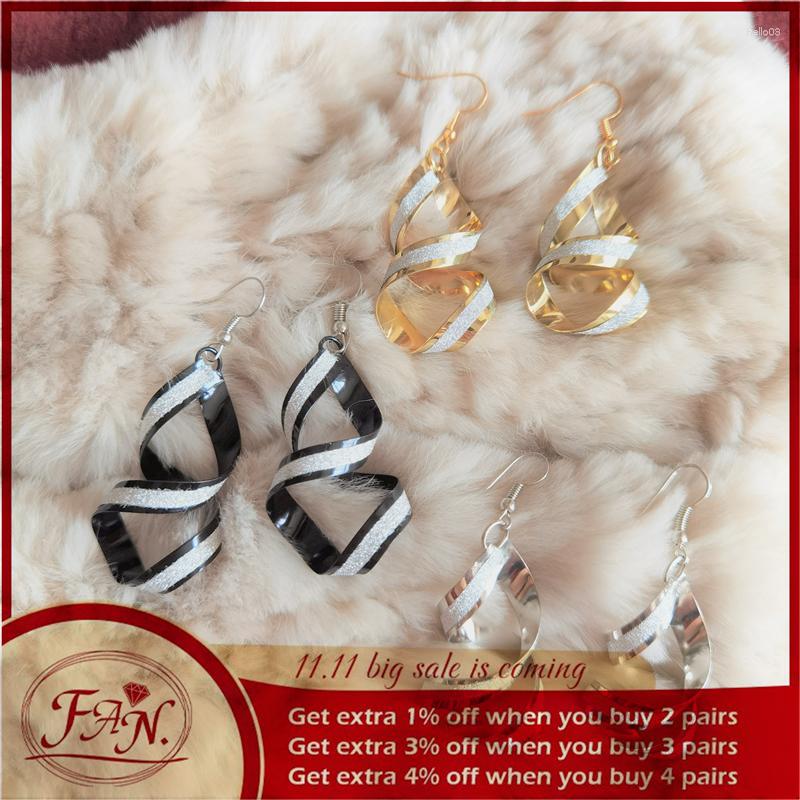 

Dangle Earrings 2023 Gift For Women Golden Black & Silver Color Rock Club Exaggerated Frosted Cross Sytle Fashion Drop