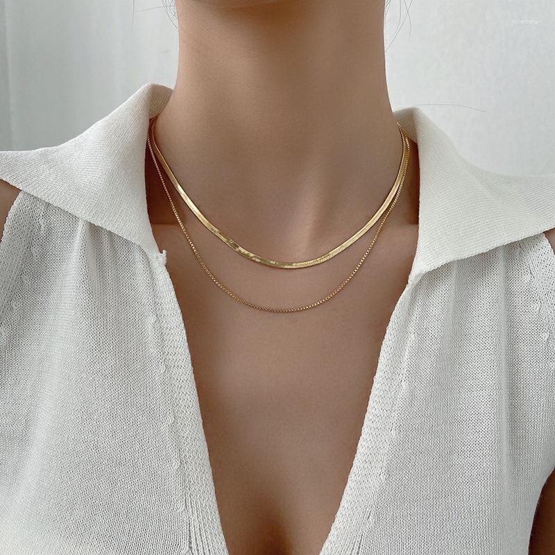 

Chains Fashion Necklaces For Women Double Layer Chain Chocker Party Accessories Ladies Necklace Gord22