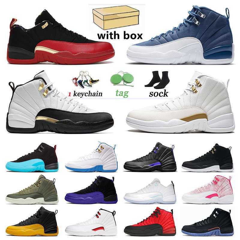 

With Box Jumpman 12 12s Low Easter Basketball Shoes Trainers Bowl XII OVO Sneakers Utility Grind Twist Men Women Flu Game Dark Concord Gym Sports Taxi, B9 40-47 gamma blue