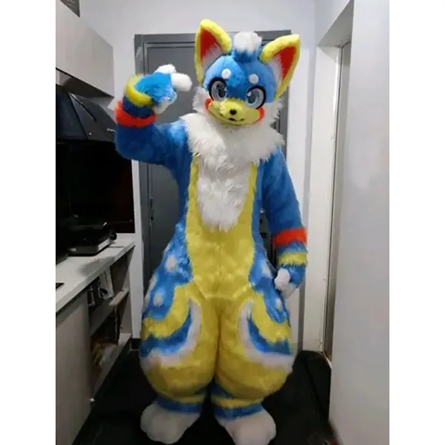 

2023newDolphin Mascot Costume Walking Performance Unisex Clothing for Carnival Dress-up Outfits Party Game, As picture