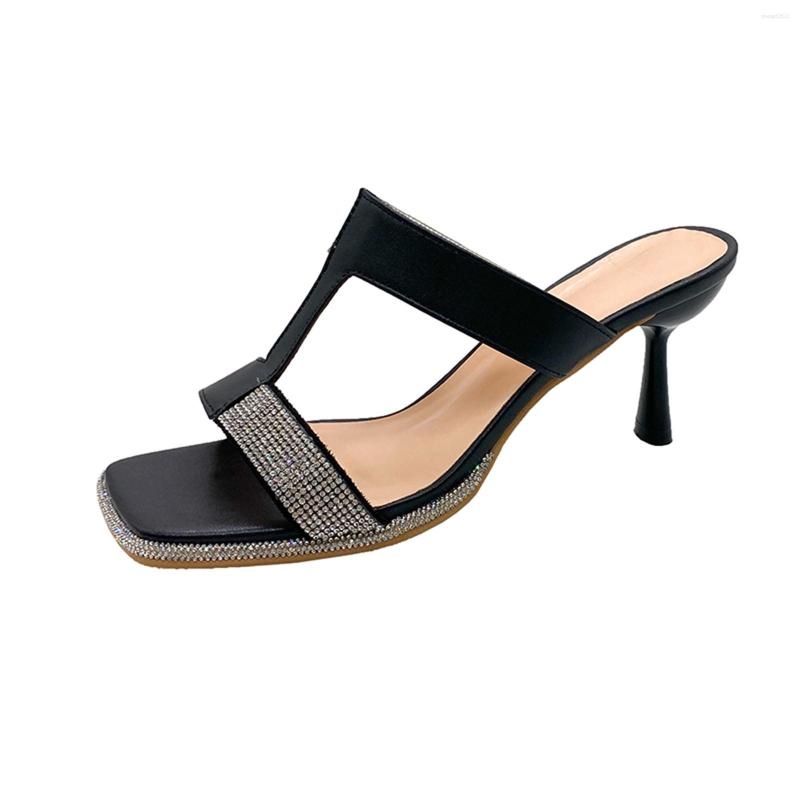 

Slippers Women'S High Heeled Bohemian Beach Shoes Sandals, Black