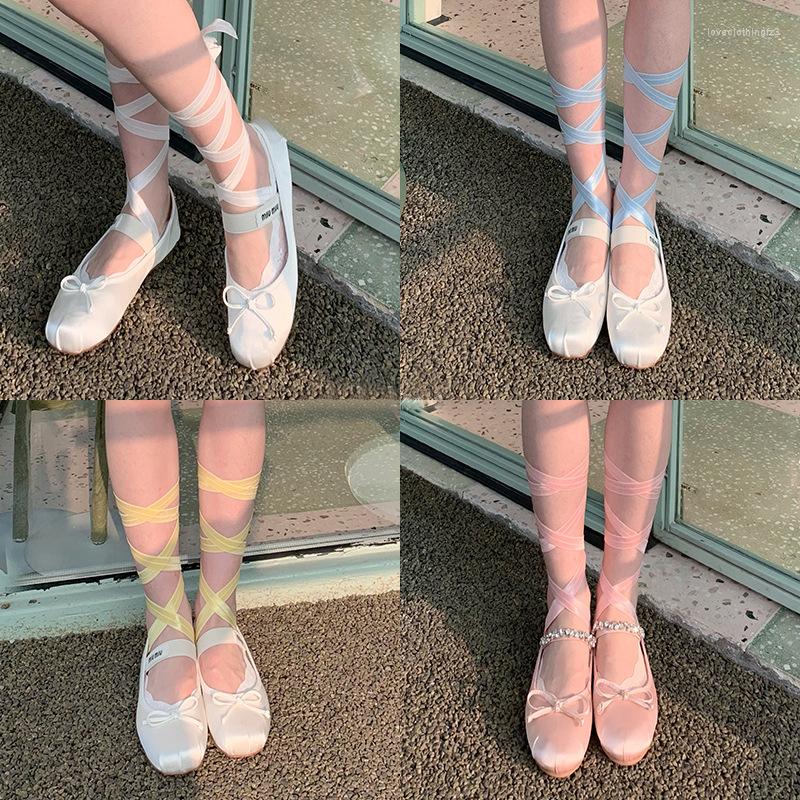 

Women Socks JK Lace Strappy Lolita DIY Ripped Straps Cotton Low Cut Invisible Stocking Cross Tie Ballet Boat Sock, Black