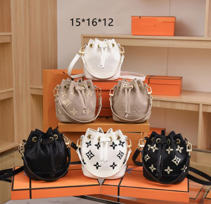 

All-match New fashion casual crossbody mini drawstring bucket drawstring hand bags woman single shoulder wholesale, 15*16*12cm