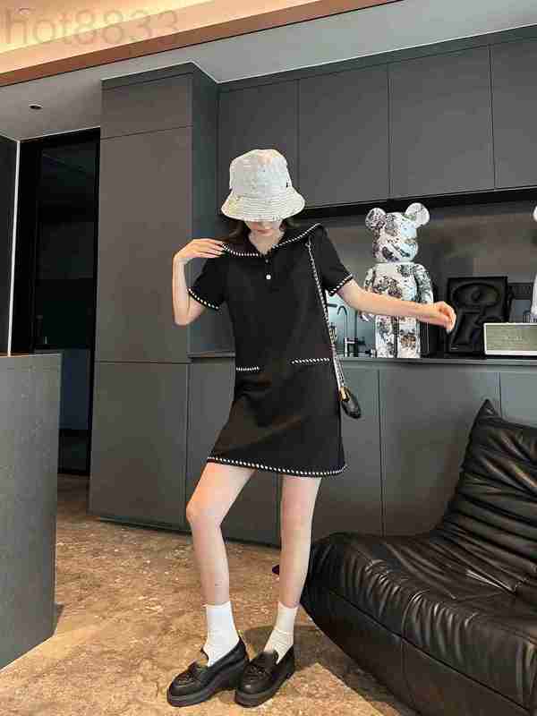 

Basic & Casual Dresses Designer 2023 Summer Style Slim Black Round Neck Dress CIPJ