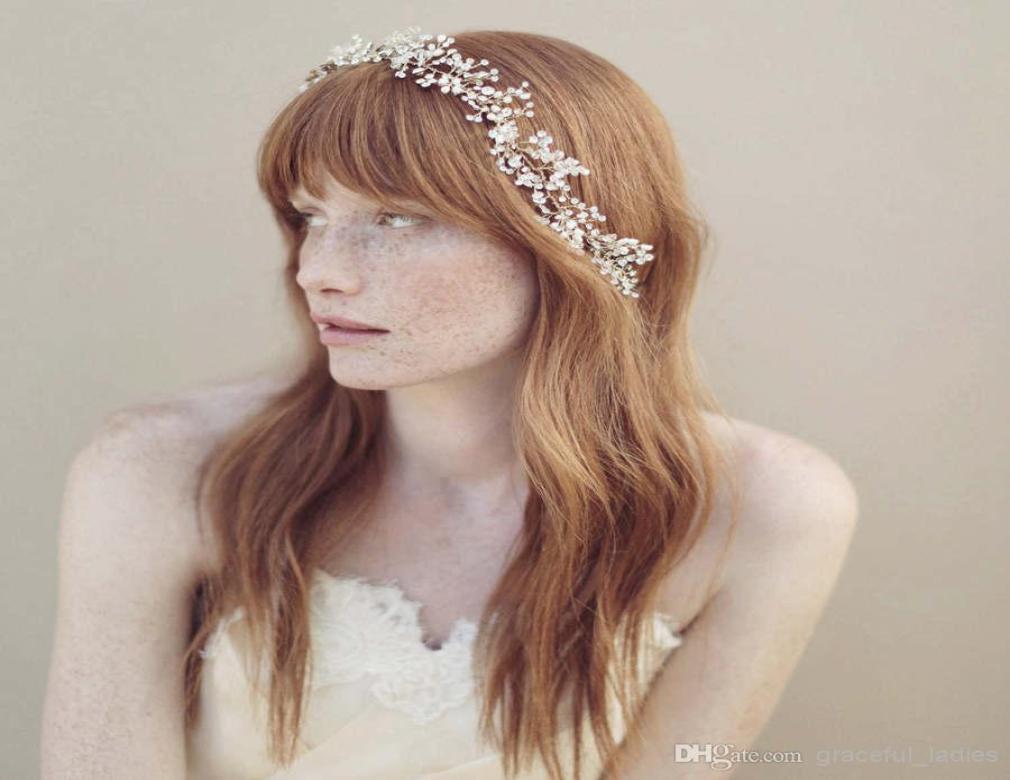 

2015 Handmade Headwear Jewelry Bridal Crystal accessories for Hair Clips Wedding Silver crochet Headband Hair Vine Wedding Headpie5408974