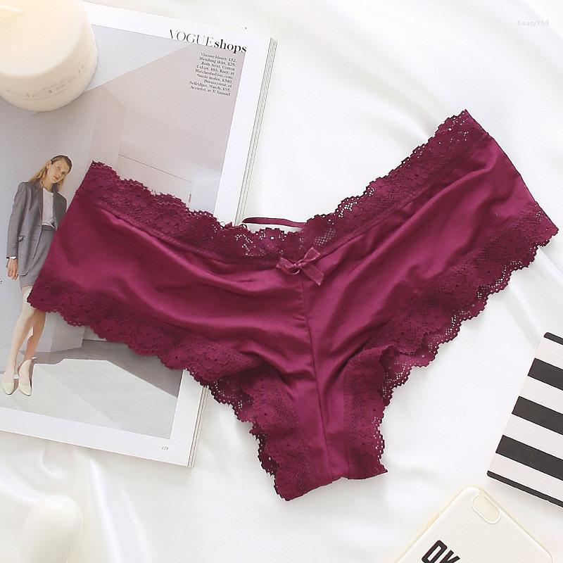 

Active Shorts 2023 Lace Yoga Women Low-Waist Thongs Underwear Sexy Comfortable Seamless Triangle Panties, Black