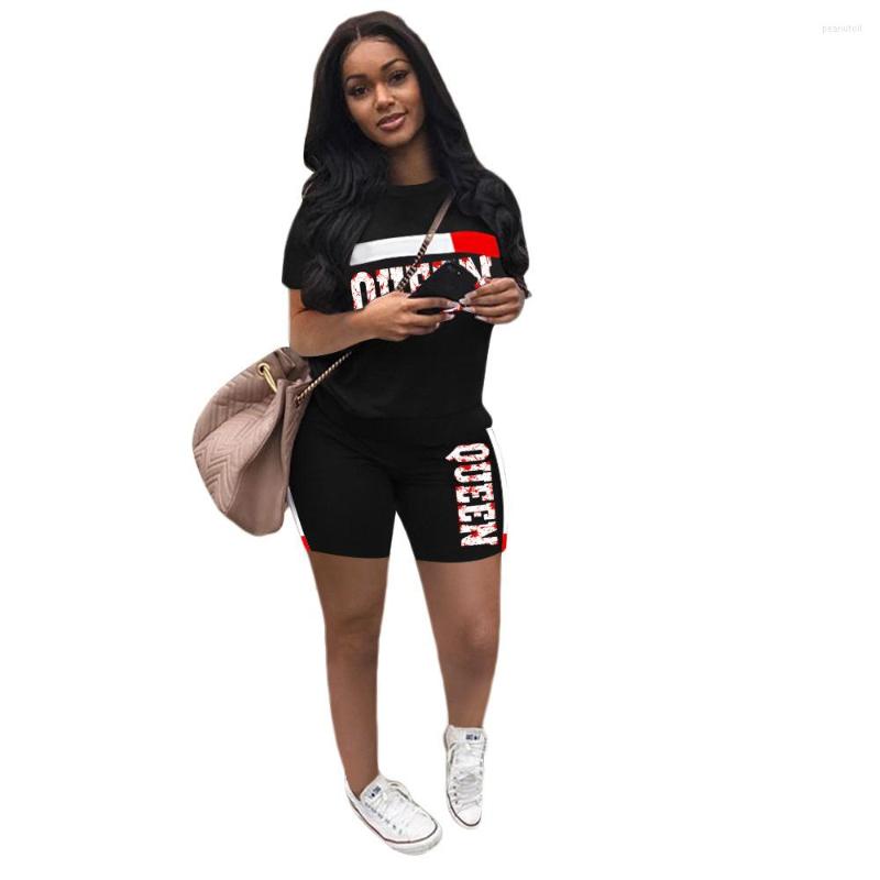 

Women' Tracksuits 2 Piece Shorts T Shirt Set Casual Short Sleeve Tee Tshirt Top Women Two Pieces Pants Suit Female Outfit, P3282
