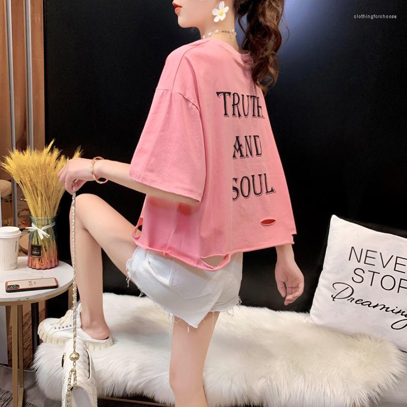 

Women's T Shirts Crop Top Female T-shirt Womens Clothing Women Pulovers Vintage Y2k Streetwear 90s Women's Cropped Cute Tops For Summer, Black