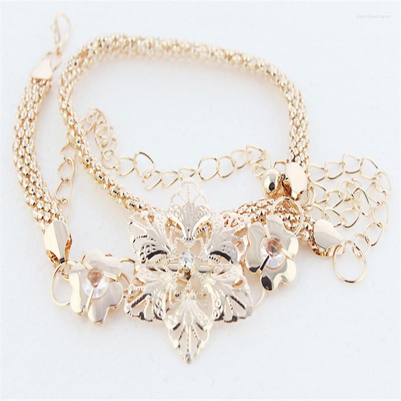 

Belts Women Designer Hollow Gold Waist Chain Belt Woman Dress Metal Golden Ring Sun Fashion Ladies Luxury Coin