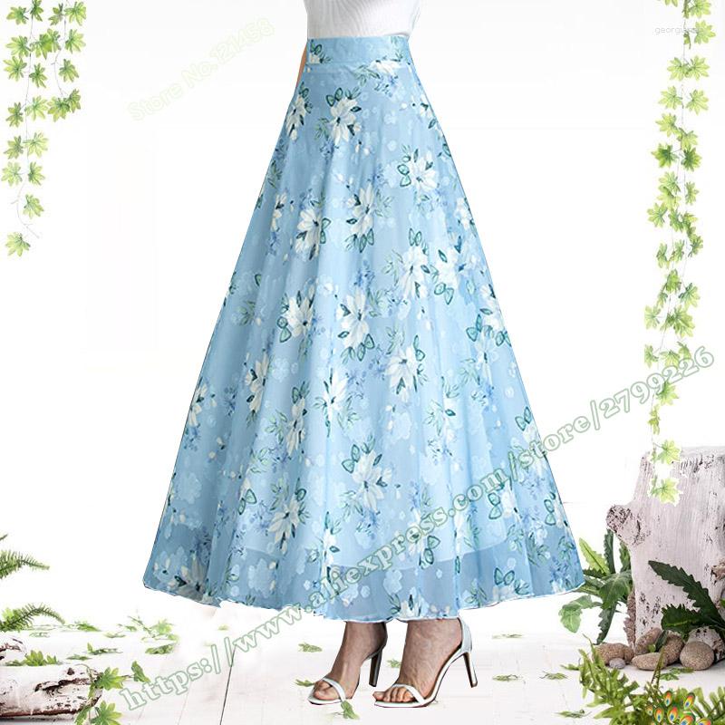 

Skirts Plus Size Maxi For Women 4xl 5xl  Women's Long Skirt Xxxxxxl A Line Flowy Spring And Summer 2023, C5