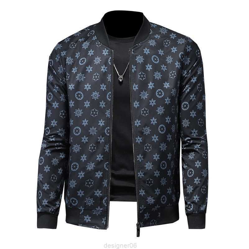 

High Quality Jacket Great Designer O-neck Collar Classic Dots Male Outerwear Coat Big Size Clothes 4XL 5XL, Navy blue