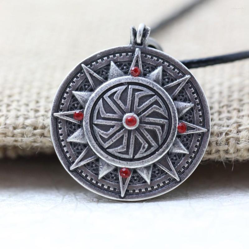 

Pendant Necklaces 1pcs Kolovrat Sllavics Necklace Sun Wheel Slavics Amulet NecklaceTalisman Pagan Jewelry