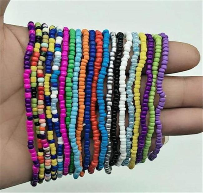 

Crystal Beads Anklets Bracelets Women Girls Handmade Beach Anklet Stretch Bangle Ankle Wrist Bracelet Barefoot Sandals Foot Jewelr4430767, Dark blue