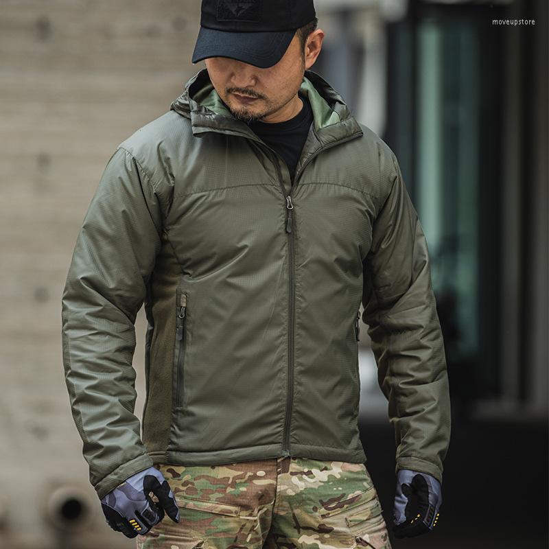 

Hunting Jackets Tactical Jacket Winter Windproof Warm Military Clothes Ultralight Waterproof Hooded Liner Outdoor Sports Windbreaker Coat, Green