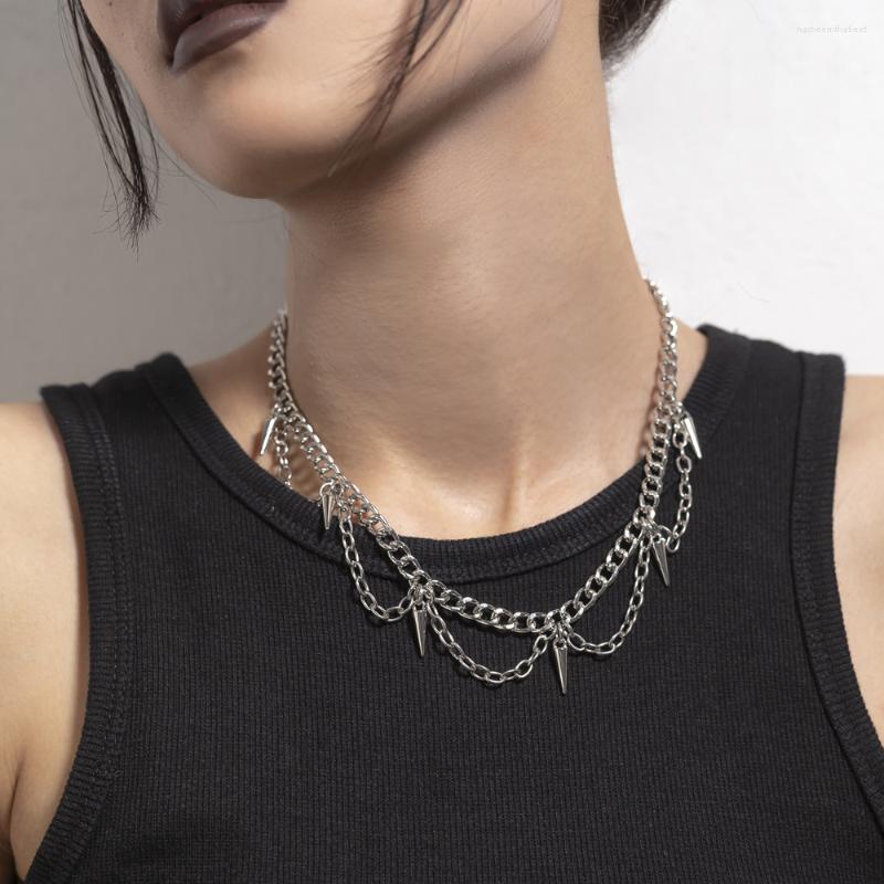 

Pendant Necklaces Necklace For Women Boho Design Sense Personality Stud Collarbone Chain Hip Hop Tassel Niche Simplicity