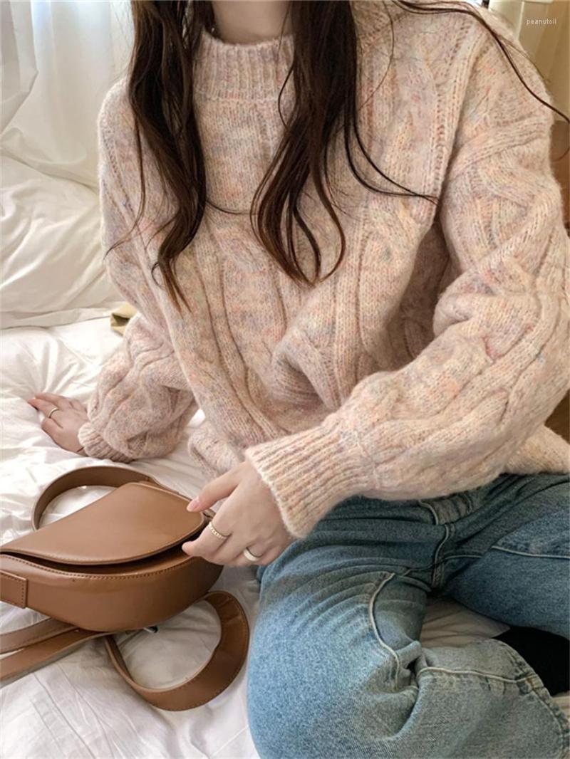 

Women's Sweaters Elegant Women Slim Full Sleeve Soft Loose Fashion Winter Sweet Casual Knitted Pullovers Office Lady, Sky blue