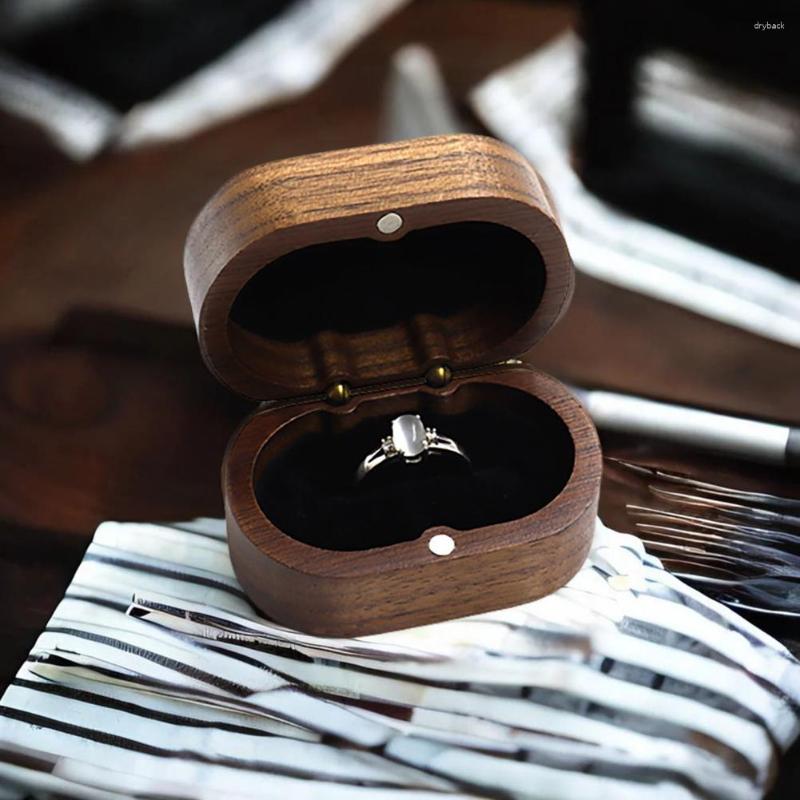 

Jewelry Pouches Useful Ring Case Portable Fine Workmanship Container Earring Box Compact Home Supply