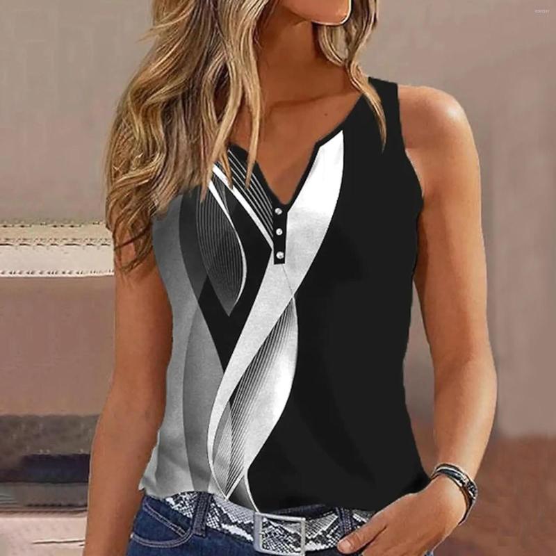 

Women's Tanks 2023 Summer Women's Tank Top Deep V Neck Sleeveless Button Tshirts Elegant Color Comfortable Loose Fit Vest Camisole Tops, Purple