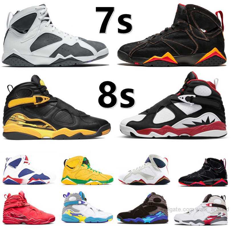 

Jumpman 7 8 men Basketball Shoes 7s Citrus Bordeaux Topaz Mist Patent Hare Flint 8s Taxi Aqua Raid South Beach Paprika Peat 3M Reflective Mens Trainers Sports Sneakers, Color#7